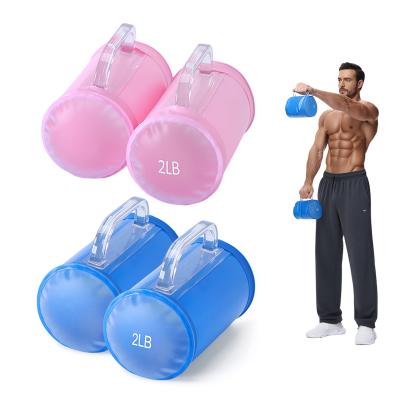 Deiris 4lb Water Dumbbell Pairs,Portable Outdoor Travel,Free Weights Adjustable, Yoga Exercise Fitness, Water Filled Dumbbell Training Set