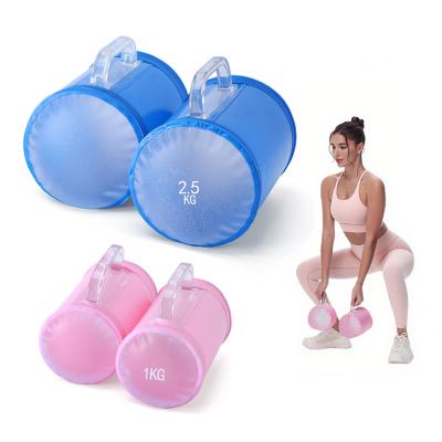 Deiris 5kg Water Dumbbell Pairs,Portable Travel,Free Weights Adjustable, Yoga Exercise Fitness, Training Water Filled Dumbbell Set