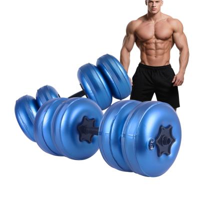 Deiris Portable Travel Dumbbell, Adjustable 20-25KG Water Dumbbell Set, Weightlifting Gym Fitness Equipment